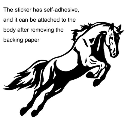 5PCS FGM-002 แกะสลักสติกเกอร์สะท้อนแสง Galloping Horse Car Body Sticker, Galloping Horse