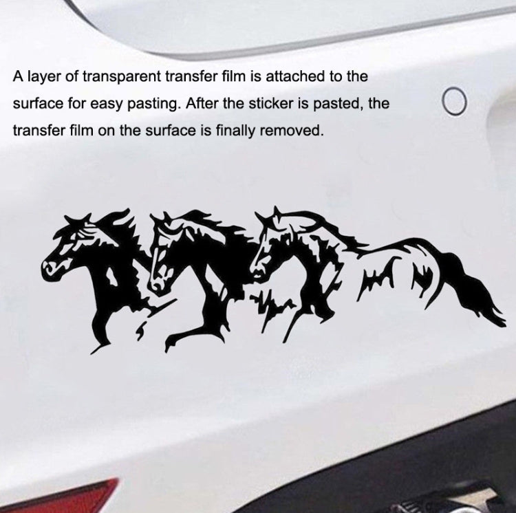 5PCS FGM-002 แกะสลักสติกเกอร์สะท้อนแสง Galloping Horse Car Body Sticker, Galloping Horse