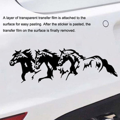 5PCS FGM-002 แกะสลักสติกเกอร์สะท้อนแสง Galloping Horse Car Body Sticker, Galloping Horse