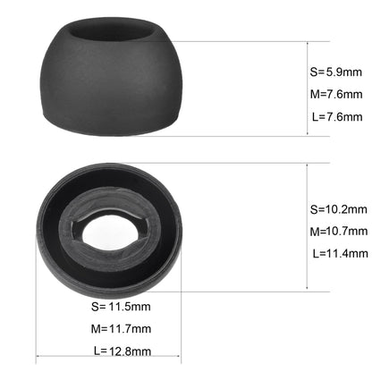 ที่อุดหูซิลิโคน 6 ชิ้นสำหรับ TWS Samsung Galaxy Buds Pro, Large Black, Medium Black, Small Black, Large Gray, Medium Gray, Small Gray, Large Purple, Medium Purple, Small Purple