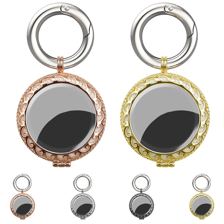 Anti-Lost Plating Locator Tracker ฝาครอบป้องกันสำหรับ Airtag, Black Gold, White Gold, Rose Gold, สีทอง