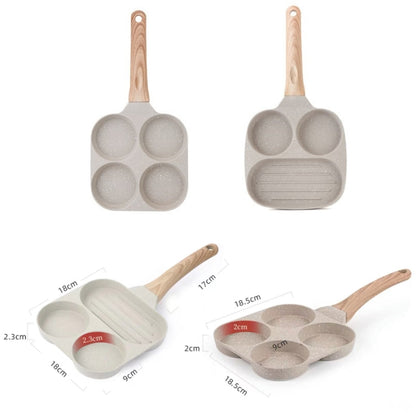 Maifan Stone กระทะไข่เบอร์เกอร์กระทะนอนสติ๊กเตาแม่เหล็กไฟฟ้าอเนกประสงค์, Four Hole, Dual Hole