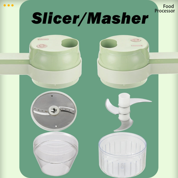 4 in 1 ชุดเครื่องตัดผักไฟฟ้าแบบใช้มือถือ Garlic Mud Masher Garlic Chopper, Garlic Chopper