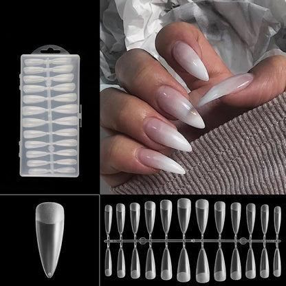 240 PCS Extended Manicure No-Engraving Frosted Thin Nail Piece, WH-106, WH-107, WH-107 Single Number 5-9, WH-108, WH-108 Single Number 5-9, Wh-109, WH-109 Single Number 5-9, WH-110