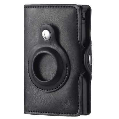 FY2108 กระเป๋าใส่บัตรโลหะ Tracker Wallet สำหรับ AirTag สไตล์:, Crazy Horse (Black)