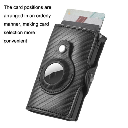 FY2108 กระเป๋าใส่บัตรโลหะ Tracker Wallet สำหรับ AirTag สไตล์:, Crazy Horse (Black)