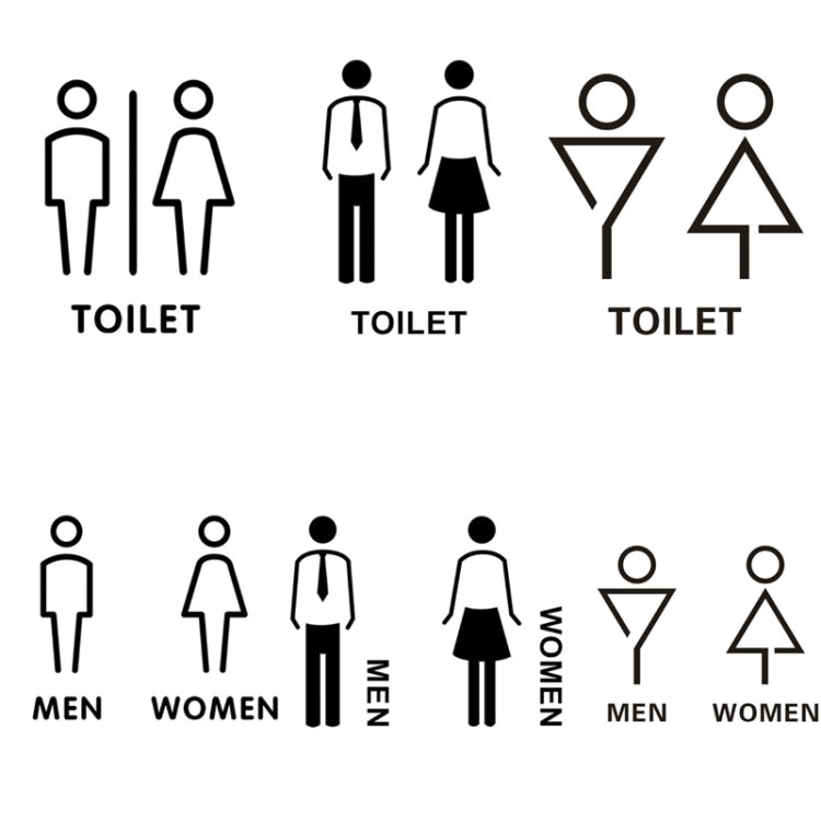 19 x 14 ซม. ป้ายห้องน้ำส่วนบุคคล ป้ายห้องน้ำ ป้ายห้องน้ำ สไตล์:, Black Single Women, Black Single Man, Black  Public, Golden Public, Porcelain White Public, Black Separate, Golden  Separate, Porcelain White  Separate, Tie-Black  Public, Tie-Golden Publ...