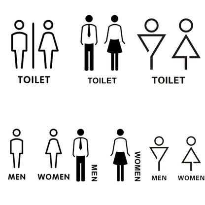 19 x 14 ซม. ป้ายห้องน้ำส่วนบุคคล ป้ายห้องน้ำ ป้ายห้องน้ำ สไตล์:, Black Single Women, Black Single Man, Black  Public, Golden Public, Porcelain White Public, Black Separate, Golden  Separate, Porcelain White  Separate, Tie-Black  Public, Tie-Golden Publ...