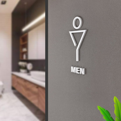 19 x 14 ซม. ป้ายห้องน้ำส่วนบุคคล ป้ายห้องน้ำ ป้ายห้องน้ำ สไตล์:, Black Single Women, Black Single Man, Black  Public, Golden Public, Porcelain White Public, Black Separate, Golden  Separate, Porcelain White  Separate, Tie-Black  Public, Tie-Golden Publ...