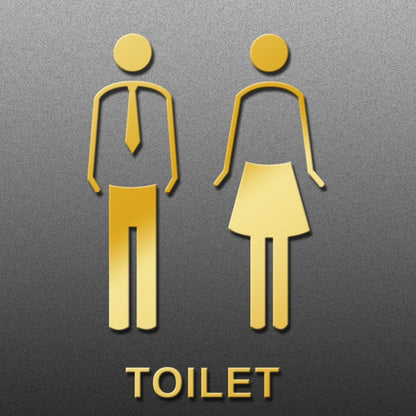 19 x 14 ซม. ป้ายห้องน้ำส่วนบุคคล ป้ายห้องน้ำ ป้ายห้องน้ำ สไตล์:, Black Single Women, Black Single Man, Black  Public, Golden Public, Porcelain White Public, Black Separate, Golden  Separate, Porcelain White  Separate, Tie-Black  Public, Tie-Golden Publ...