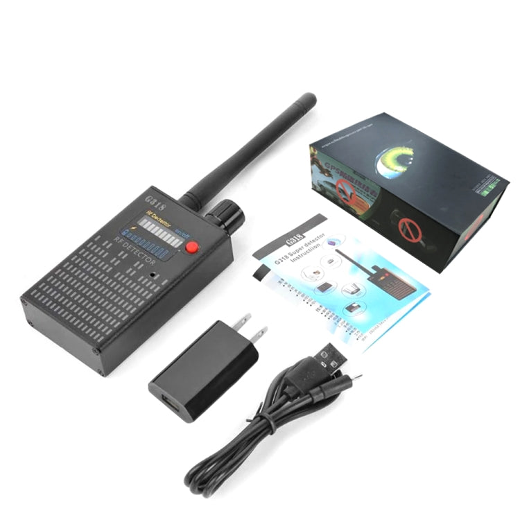 G318 เครื่องตรวจจับสัญญาณป้องกันการดักฟังและต่อต้านแคนดิด ตัวระบุตำแหน่ง GPS