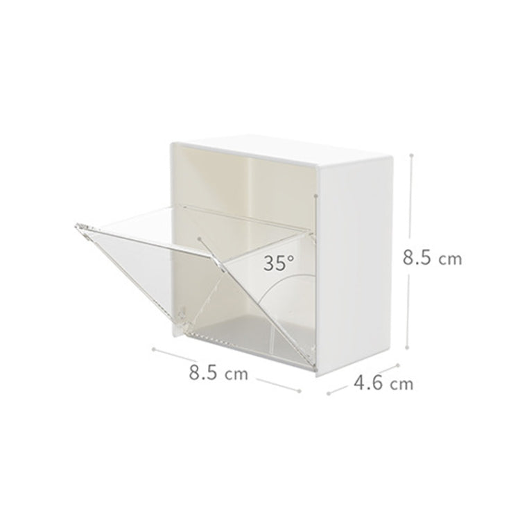 กล่องเก็บของพลิกติดผนัง 3 ชิ้นวางกล่องเก็บของขนาดเล็ก, White
