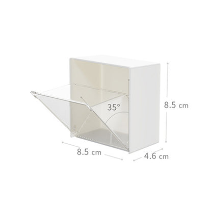 กล่องเก็บของพลิกติดผนัง 3 ชิ้นวางกล่องเก็บของขนาดเล็ก, White