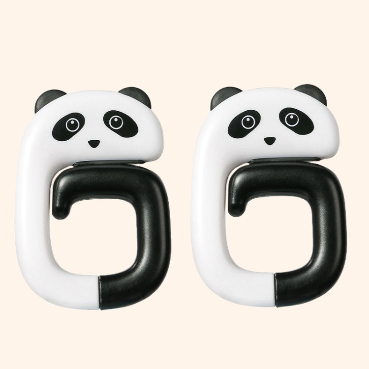 2 PCS กระเป๋านักเรียนข้างโต๊ะตะขอแขวนกระเป๋าสำนักงานแบบถอดได้, Panda, Small Pink Cat, Raccoon, Kitten