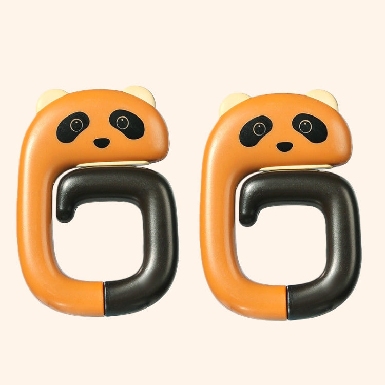 2 PCS กระเป๋านักเรียนข้างโต๊ะตะขอแขวนกระเป๋าสำนักงานแบบถอดได้, Panda, Small Pink Cat, Raccoon, Kitten