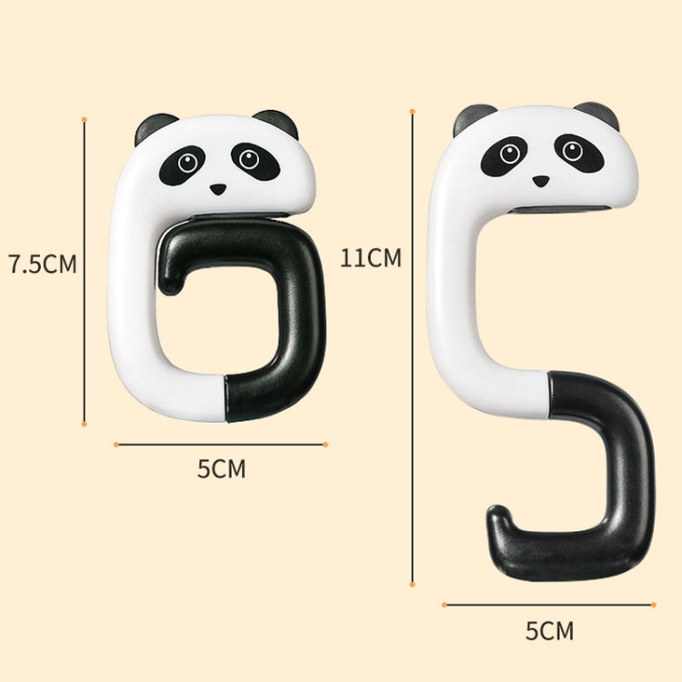 2 PCS กระเป๋านักเรียนข้างโต๊ะตะขอแขวนกระเป๋าสำนักงานแบบถอดได้, Panda, Small Pink Cat, Raccoon, Kitten