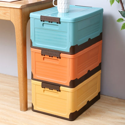 กล่องเก็บหนังสือพับได้กล่องพลาสติก, S Mint Blue, S Banana Yellow, S Sunset Orange, M Mint Blue, M Banana Yellow, M Sunset Orange, L Mint Blue, L Banana Yellow, L Sunset Orange