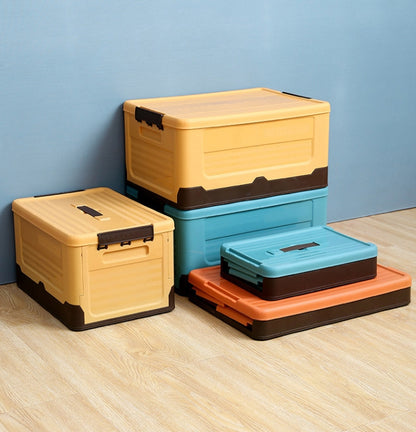 กล่องเก็บหนังสือพับได้กล่องพลาสติก, S Mint Blue, S Banana Yellow, S Sunset Orange, M Mint Blue, M Banana Yellow, M Sunset Orange, L Mint Blue, L Banana Yellow, L Sunset Orange