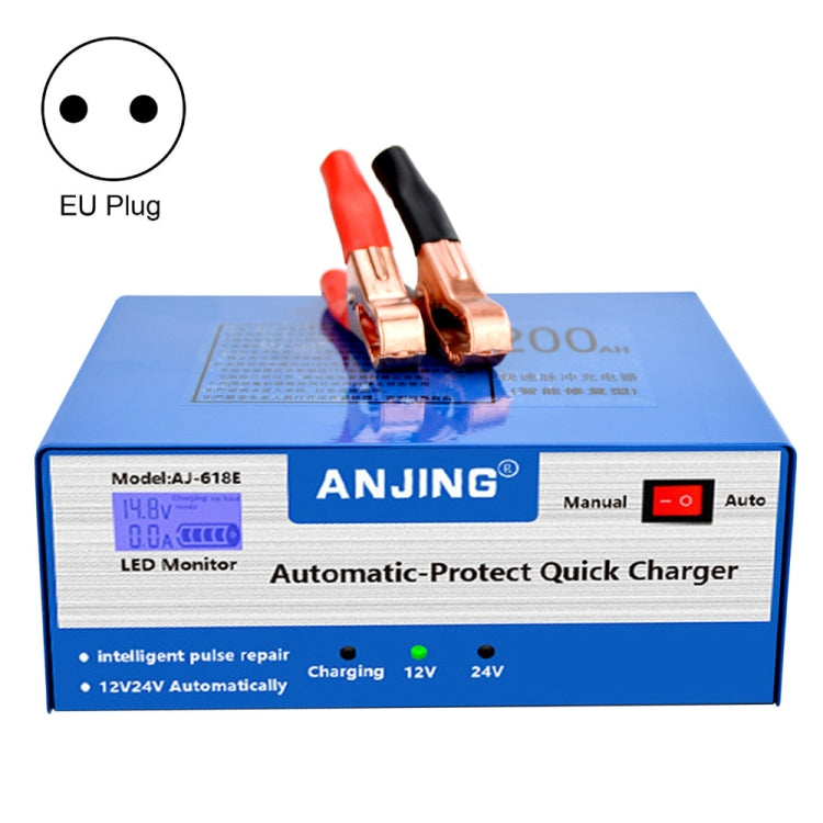 เครื่องชาร์จแบตเตอรี่ ANJING AJ-618E เครื่องซ่อมแบตเตอรี่รถยนต์, EU Plug, US Plug, UK Plug, AU Plug