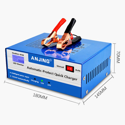 เครื่องชาร์จแบตเตอรี่ ANJING AJ-618E เครื่องซ่อมแบตเตอรี่รถยนต์, EU Plug, US Plug, UK Plug, AU Plug
