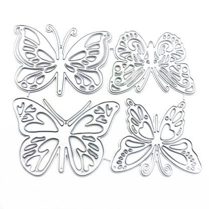 เทมเพลตบัญชีแยกประเภทมือตัดลายนูนผีเสื้อสี่ตัว, Four Butterflies