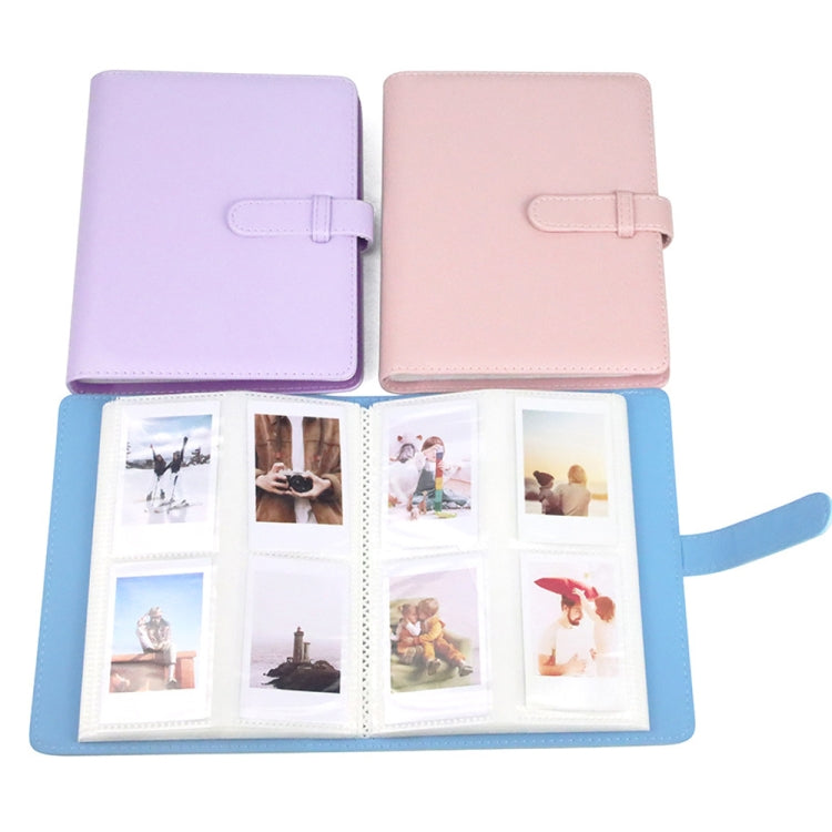 2PCS CAIUL 3 นิ้วอัลบั้มภาพหนัง PU การถ่ายภาพดิจิตอลคอลเลกชันภาพถ่ายหนังสือที่ระลึก, Cherry Pink, Clove Purple, Qingkong Blue