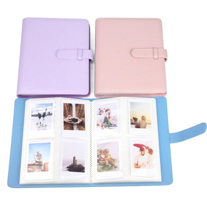 2PCS CAIUL 3 นิ้วอัลบั้มภาพหนัง PU การถ่ายภาพดิจิตอลคอลเลกชันภาพถ่ายหนังสือที่ระลึก, Cherry Pink, Clove Purple, Qingkong Blue
