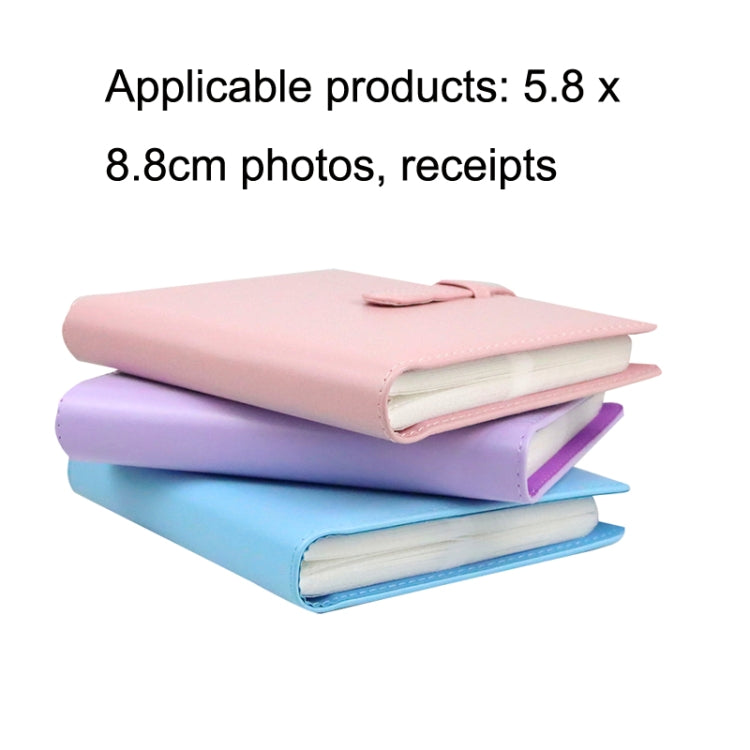 2PCS CAIUL 3 นิ้วอัลบั้มภาพหนัง PU การถ่ายภาพดิจิตอลคอลเลกชันภาพถ่ายหนังสือที่ระลึก, Cherry Pink, Clove Purple, Qingkong Blue