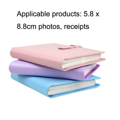 2PCS CAIUL 3 นิ้วอัลบั้มภาพหนัง PU การถ่ายภาพดิจิตอลคอลเลกชันภาพถ่ายหนังสือที่ระลึก, Cherry Pink, Clove Purple, Qingkong Blue