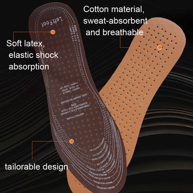 5 คู่ Unisex Perforated Latex Insole พื้นรองเท้าดูดซับเหงื่อ