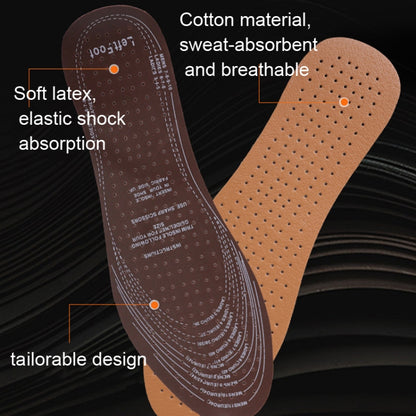 5 คู่ Unisex Perforated Latex Insole พื้นรองเท้าดูดซับเหงื่อ