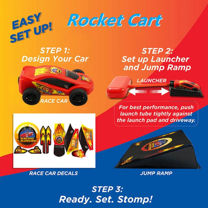 Pedal Catapult เปิดตัวรถแอโรไดนามิกสำหรับผู้ปกครองและเด็กการแข่งรถกลางแจ้ง, Red, Red + Blue Car, Blue, Blue + Red Car