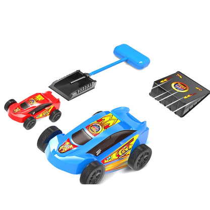 Pedal Catapult เปิดตัวรถแอโรไดนามิกสำหรับผู้ปกครองและเด็กการแข่งรถกลางแจ้ง, Red, Red + Blue Car, Blue, Blue + Red Car