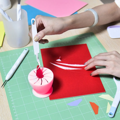 ชุดเครื่องมือกำจัดวัชพืชไวนิล DIY เครื่องมือแกะสลักนูนรูปเงาดำ, 5 In 1, 5 In 1+Cutting Pad, 5 In 1+Recycler+Bag, 6 In 1+Recycler+Bag, 5 In 1+Recycler+Pen Holder