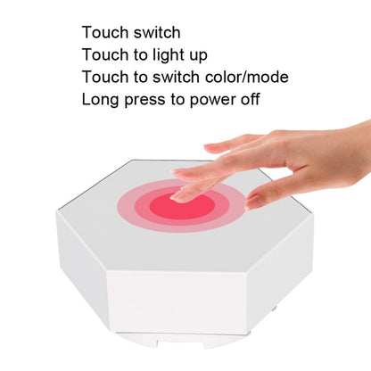ไฟกลางคืนรังผึ้ง LED ควอนตัม RGB บรรยากาศไฟตกแต่ง สไตล์:, USB Touch Colorful, USB Touch 3 Color, USB Remote Control Colorful