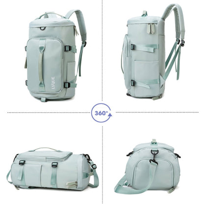 375 กระเป๋าเป้เดินทางสะพายข้างกันน้ำและทนต่อการสึกหรอขนาดใหญ่, สีดำ, Fog Blue, สีฟ้า, Taro Purple, Charming Purple, Cherry Pink, สีชมพูอ่อน, Jelly Green