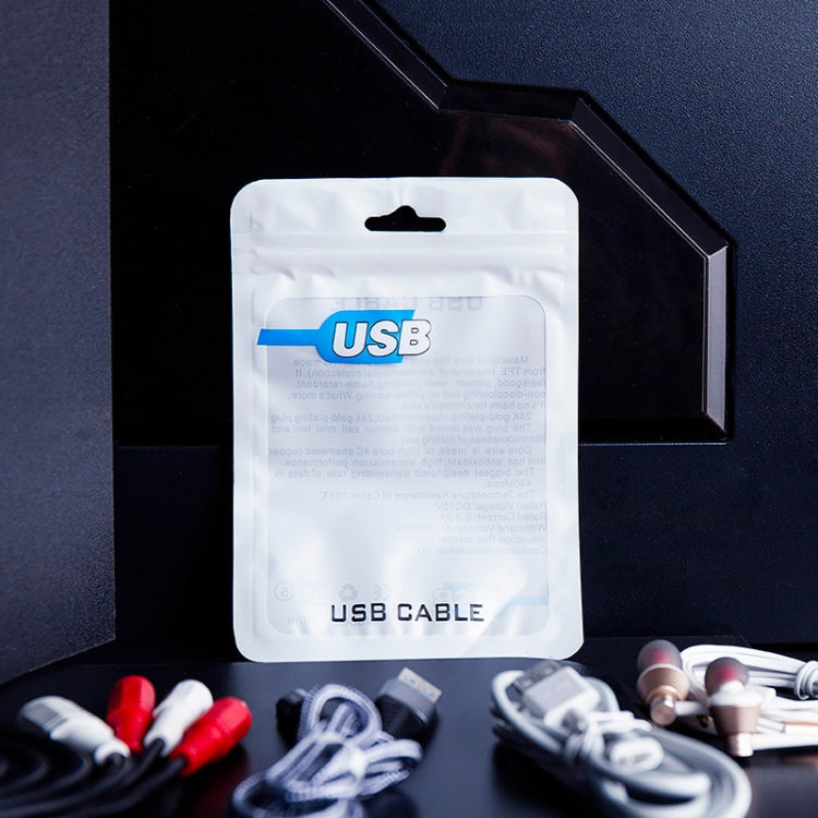 100 PCS สาย USB ถุงบรรจุ Data Cable Bag Ziplock Bag, 7.5 x 12cm, 10.5 x 15 cm