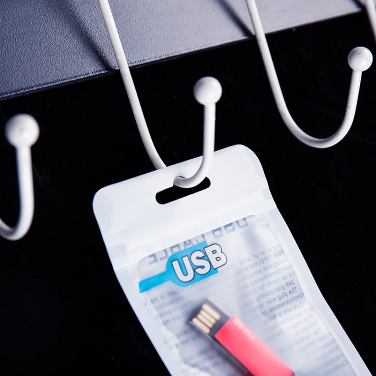 100 PCS สาย USB ถุงบรรจุ Data Cable Bag Ziplock Bag, 7.5 x 12cm, 10.5 x 15 cm