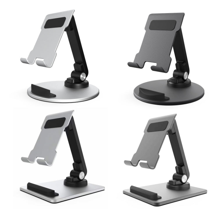 ขาตั้งโทรศัพท์มือถือแท็บเล็ตตั้งโต๊ะแบบพกพา, Square Swivel Dark Gray