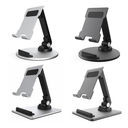 ขาตั้งโทรศัพท์มือถือแท็บเล็ตตั้งโต๊ะแบบพกพา, Square Swivel Dark Gray
