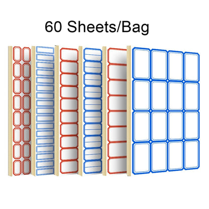 2 ถุง สติ๊กเกอร์ฉลากขนาดเล็กมีกาวในตัวเขียนด้วยลายมือ, 4608 Red 50x28mm, 4608 Blue 50x28mm, 4621 Red 26x15mm, 4621 Blue 26x15mm, 4622 Red 28x20mm, 4622 Blue 28x20mm, 4623 Red 28x20mm, 4623 Blue 28x20mm, 4625 Red 37x25mm, 4625 Blue 37x25mm              ...