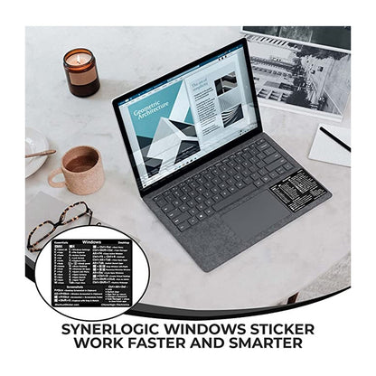 5 PCS PC Reference Keyboard Shortcut Sticker Adhesive สำหรับพีซีแล็ปท็อปเดสก์ท็อป, Black