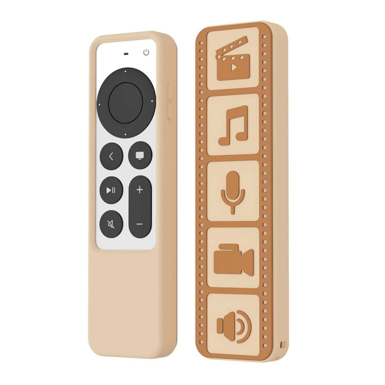 ซิลิโคนรีโมทคอนโทรลฝาครอบป้องกันการลื่นกันน้ำสำหรับ Apple TV 4K 2021, (Brown), (Black), (Gray White), (Luminous Color)