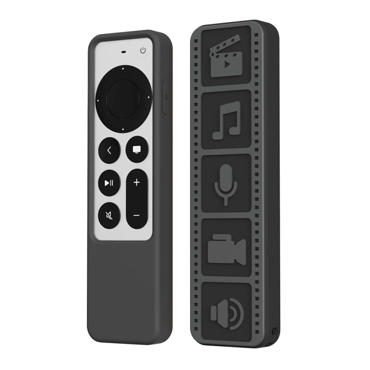 ซิลิโคนรีโมทคอนโทรลฝาครอบป้องกันการลื่นกันน้ำสำหรับ Apple TV 4K 2021, (Brown), (Black), (Gray White), (Luminous Color)