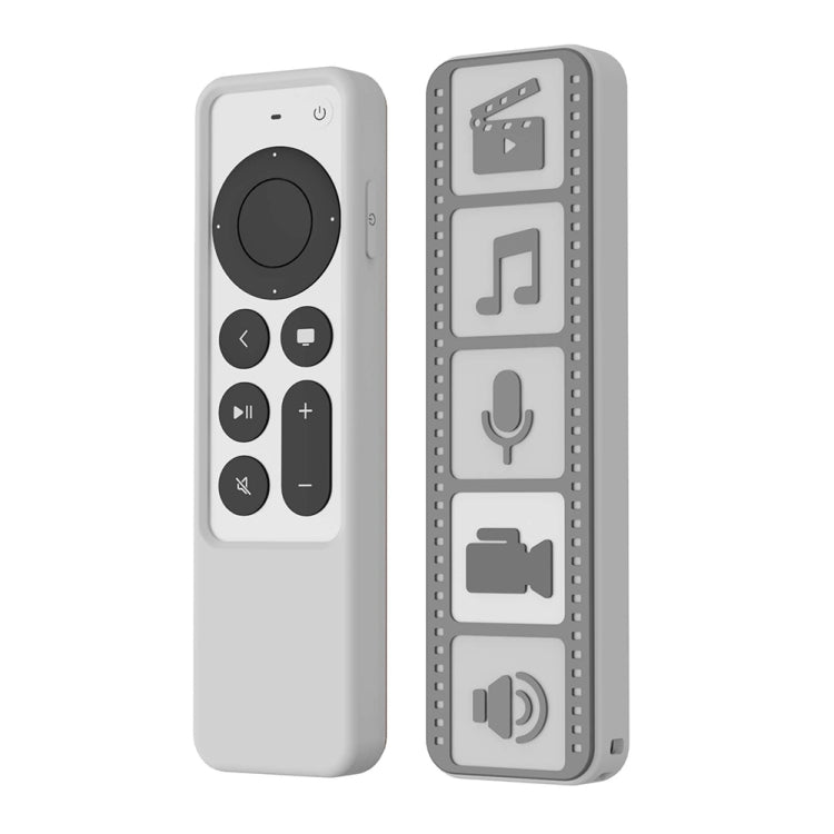 ซิลิโคนรีโมทคอนโทรลฝาครอบป้องกันการลื่นกันน้ำสำหรับ Apple TV 4K 2021, (Brown), (Black), (Gray White), (Luminous Color)