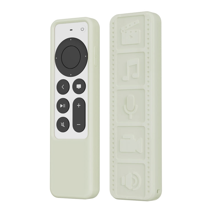 ซิลิโคนรีโมทคอนโทรลฝาครอบป้องกันการลื่นกันน้ำสำหรับ Apple TV 4K 2021, (Brown), (Black), (Gray White), (Luminous Color)
