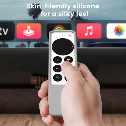 ซิลิโคนรีโมทคอนโทรลฝาครอบป้องกันการลื่นกันน้ำสำหรับ Apple TV 4K 2021, (Brown), (Black), (Gray White), (Luminous Color)