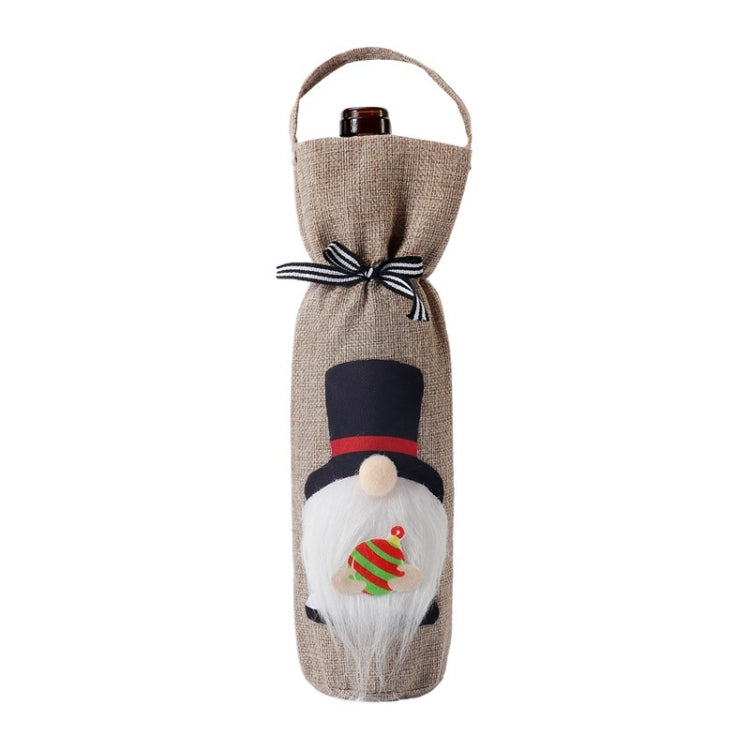 2 PCS อุปกรณ์ตกแต่งคริสต์มาส Tote Bottle Cover Champagne Red Wine Bag