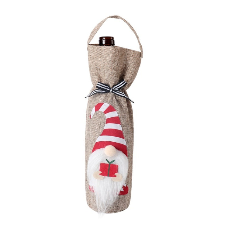2 PCS อุปกรณ์ตกแต่งคริสต์มาส Tote Bottle Cover Champagne Red Wine Bag