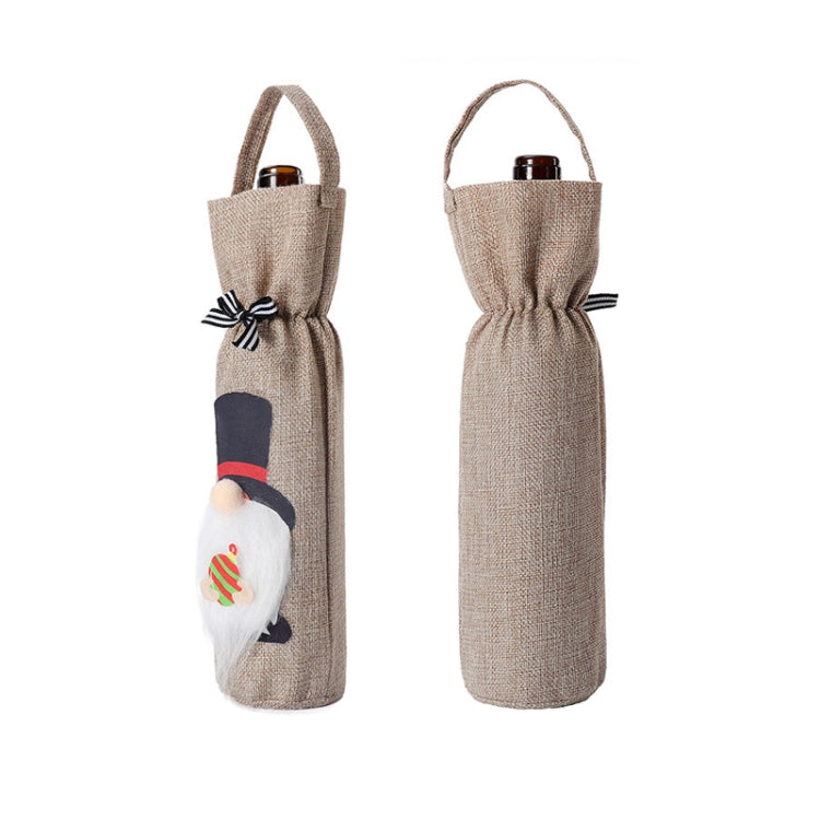 2 PCS อุปกรณ์ตกแต่งคริสต์มาส Tote Bottle Cover Champagne Red Wine Bag